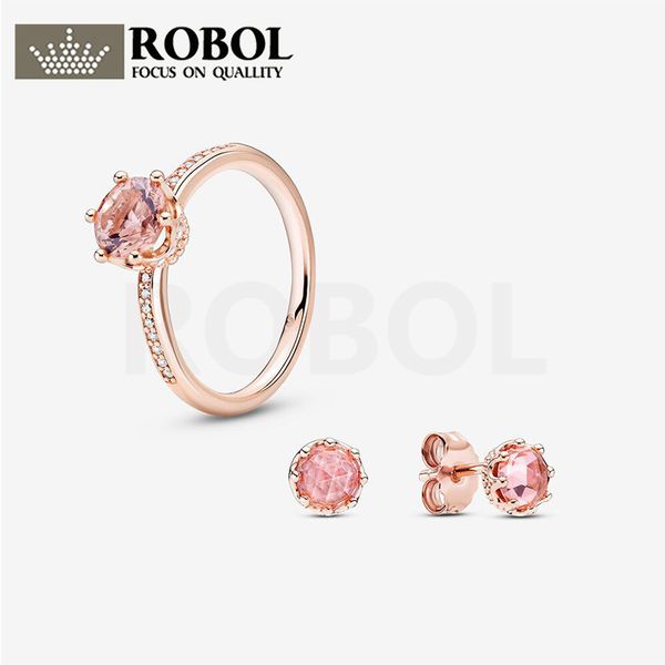 

boutique s925 sterling silver ring pink zircon gold plated tone simple and elegant intellectual elegant 220708, Slivery;golden