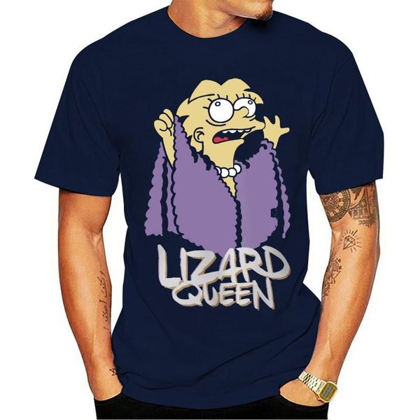 Erkek Tişörtleri Erkek Tişörtü Kişiye Özel BEN LIZARD QUEEN'İM! Adam için O-Boyun Komik T-shirt Yenilikçi Tshirt Kadın