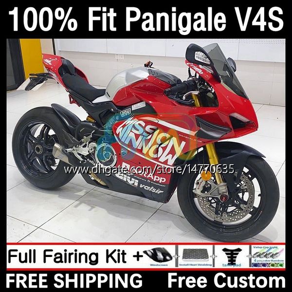 Carrozzeria OEM per DUCATI Panigale V 4 V4 S R V4S V4R 2018 2019 2020 2021 Kit corpo 1DH.27 Street Fighter V4-S V4-R 18-21 V-4S V-4R 18 19 20 21 Stampo ad iniezione Carena rosso nero