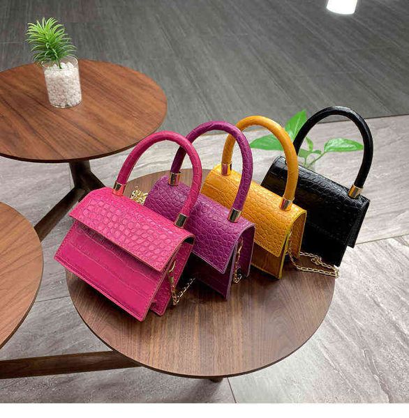 

women stone pattern pink crossbody bag fashion chain shoulder bags ladies mini purses and handbags women designer tote bags y220421