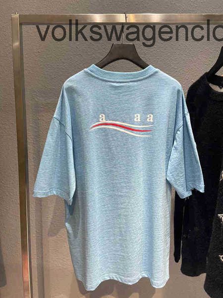 

22fw arrival paris b balancaigas's men t shirts mens womens tshirt couple vintage high street luxury brand crewneck tees tee, White;black