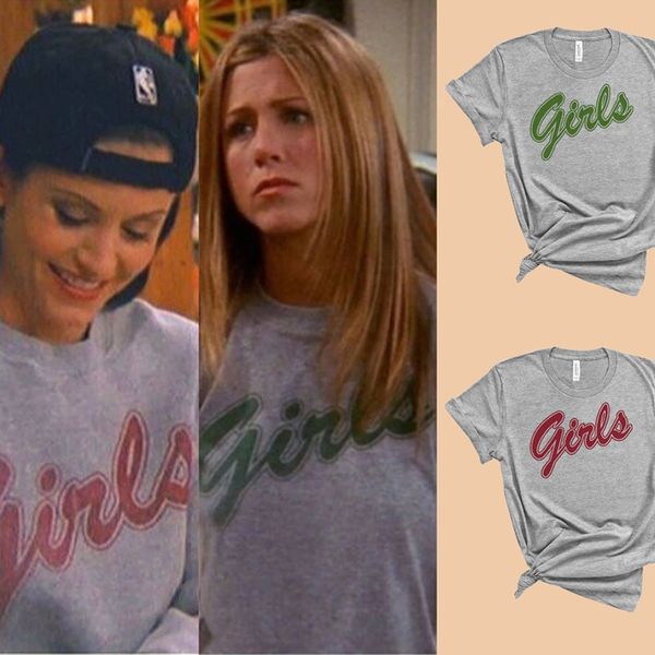 

rachel green girls t-shirt women female friends tv show t shirt retro vintage 90s 2000s y2k tee shirt streetwear 220411, White