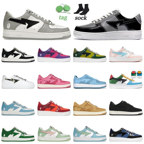

fashion bapesta fashion bapesta mens bapestas sk8 women casual shoes designer grey black camo combo green pastel pink sneakers r45p dbb5
