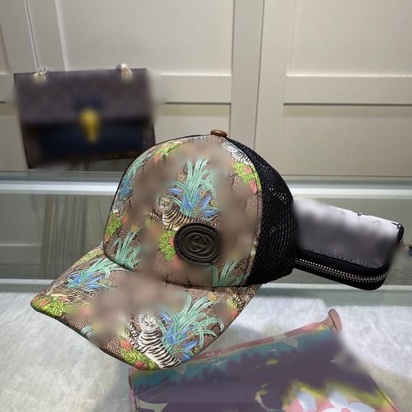 

2022 designer men baseball cap tiger floral printed luxury fashion mens denim caps black net women snapback, Blue;gray