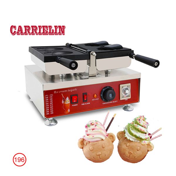 MAL BIG ELECTRIC Big Open Taiyaki 110V 220V Ice Cream Bear Waffle Cones Maker Fazendo Machine Baker Iron Plate