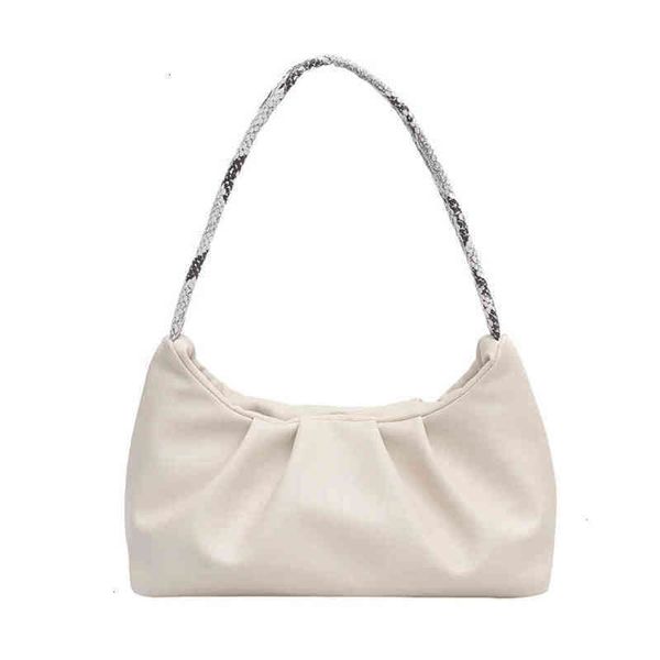

bag female personalized luxury design pleated hand simple red high-grade style single shoulder color women's underarm shell women small