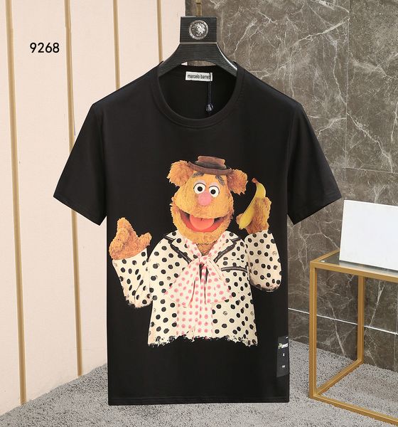 

marcelo berrett 2022ss new men's t-shirts mens designer brand t shirts women short sleeve italy fashion 3d printing 100% cotton tees 55, White;black