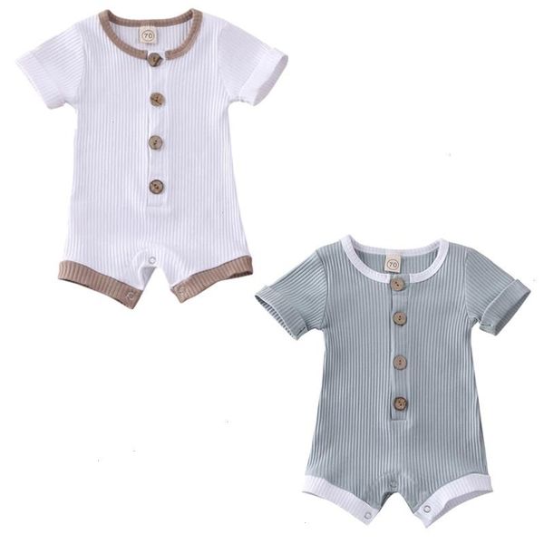 

newborn infant baby boys girls clothes romper jumpsuit bodysuit outfit 0-18m, Blue