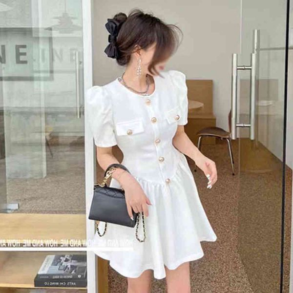

casual dresses french white dress women's summer 2022 style temperament celebrities show thin and small suit skirt products 2gel, Black;gray
