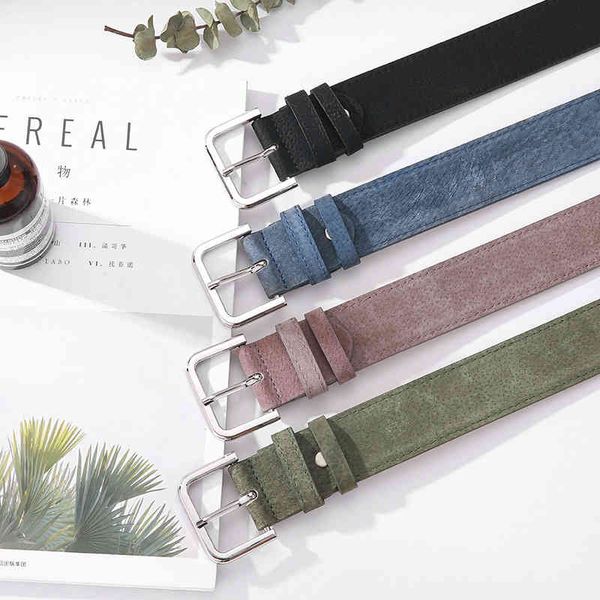 

belts net red women's leather belt korean versatile pants simple decorative thin yl3c, Black;brown