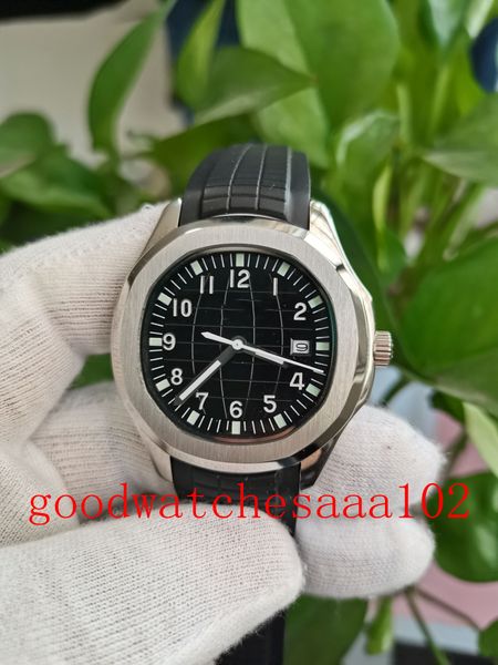 

new version mens watch eta 2813 movement 40mm black dial 5167a-001 automatic watch rubber strap bands mechanical transparent men's fash, Slivery;brown