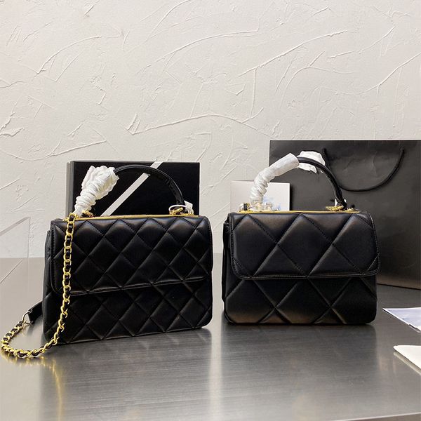 

2022 ladies luxury designer bags crossbody wallet quilted leather bag shoulder cover tote bag with large and small plaid diamonds size 25cm