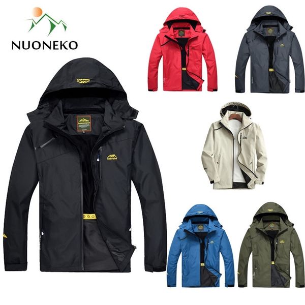 

spring autumn men's hiking jackets men outdoor sports fishing climbing trekking windbreaker jacket waterproof rain coat jn06 201127, Black;brown