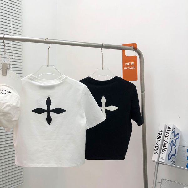 

women's t-shirt designer sk home summer patch cloth solid color round neck short sleeve cotton versatile p4jv, White