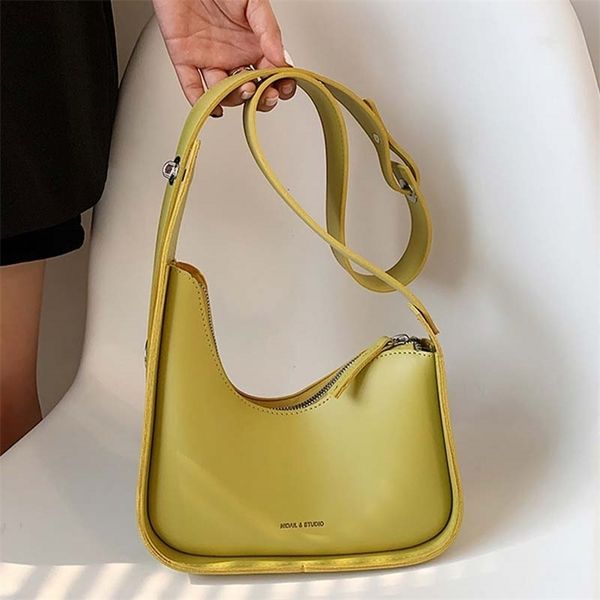 

luxury crossbody s for leather lemon color shoulder women casual satchels wide straps fashion bag handbag 220616