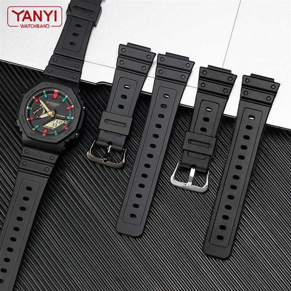 

plastic watch band for casio g-shock dw-6900/dw9600/dw5600/gw-m5610 ga-2100/2110 dw-5000 gw-b5600 dw5025 5035 watch strap 16mm h09276h, Silver