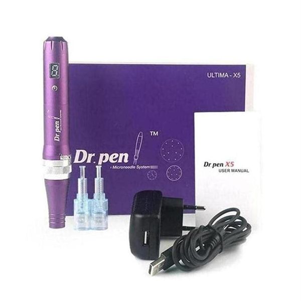 

rechargeable dermapen dr.pen x5-w derma pen auto micro needle adjustable 0.25mm-2.5mm 5 speed electric dermapen2234