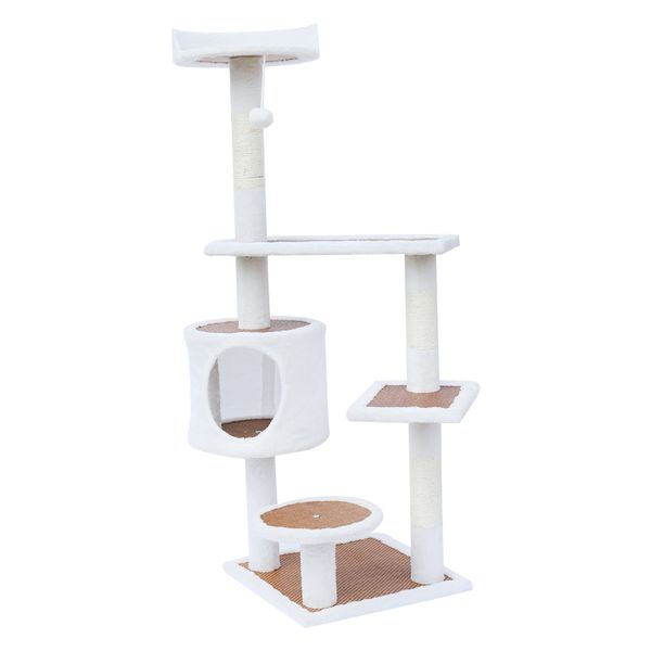 

scratchers ,multi-level cat tree condo furniture with sisal-covered scratching posts plush condos for kittens cats and pets