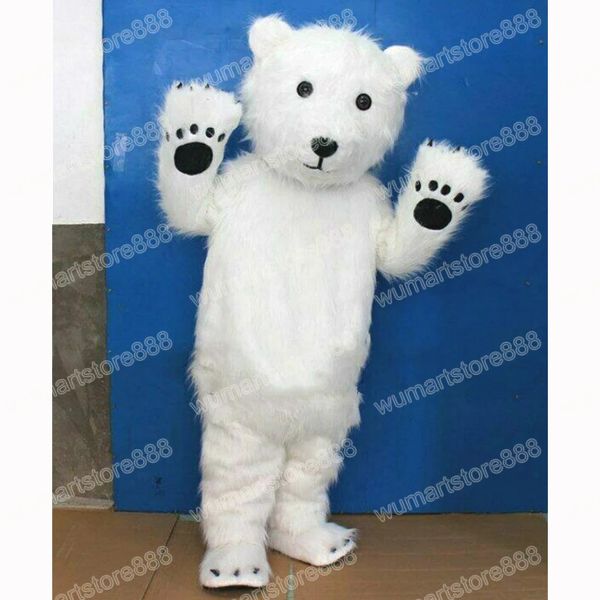 Halloween Polar Bear Mascot Costume Cartoon Tema Personagem Carnaval Festival Dresses Fantorizados Tamanho dos Adultos Tamanho de Festa ao ar livre de Natal