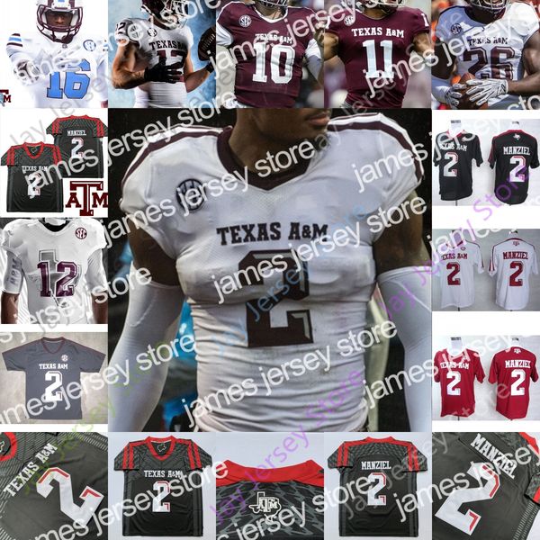 

james custom 2022 texas a&m aggie football jersey ncaa college myles garrett mike evans 40 von miller jhamon ausbon johnny manziel kellen mo, Black;red