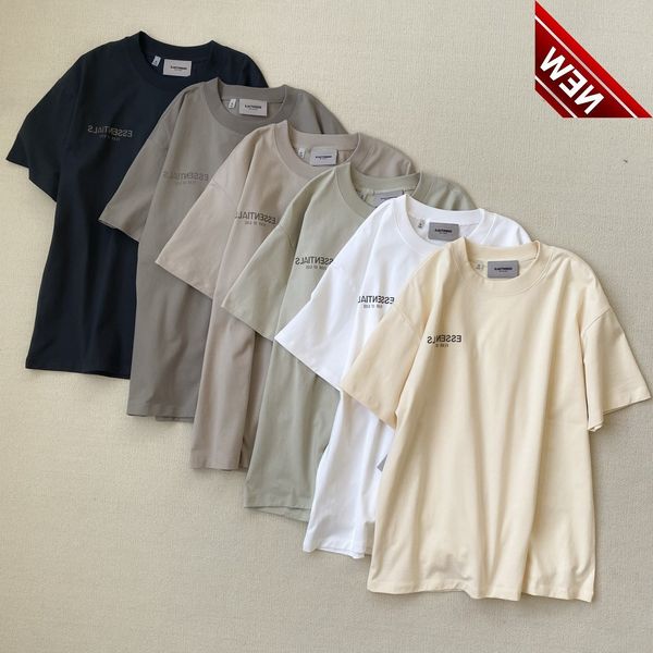 

correct essentials reflective letter short sleeve 280g fabric high street men's and women's same korean tide brand t, White;black