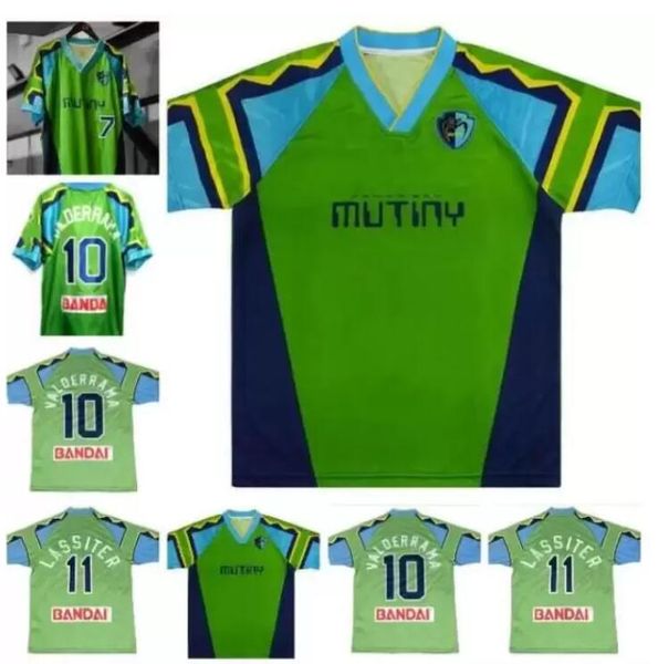 

1996 1997 tampa bay mutiny retro soccer jersey 96 97 mutiny home valderrama hejduk lassiter vintage classic football shirt, Black;yellow