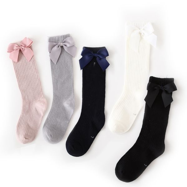 

fashion children cotton knitted socks sweet girls bows princess sox 2022 fashion kids soft breathable legs 12t a8838, Pink;yellow