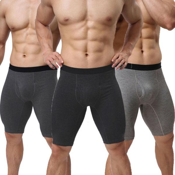 

underpants warm soft men's plain breathable boxers pocket loose underwear shorts bulge pouch calzoncillo hombre, Black;white