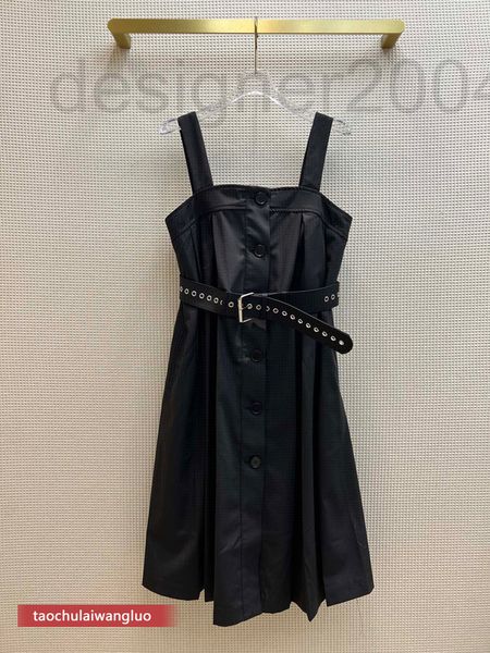 

casual dresses designer cl38829 shenzhen nanyou temperament simple college versatile waist length suspender dress high end women's wear, Black;gray