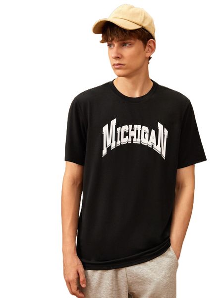 

men letter graphic tee l252#, White;black