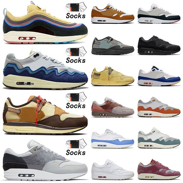 

2022 running shoes 1 87 sneakers sean wotherspoon monarch cactus jack baroque brown london obsidian triple black university blue mens women