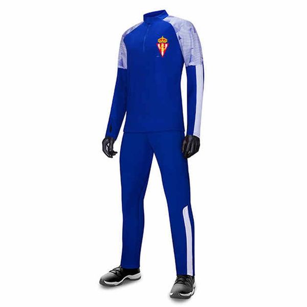 

real sporting de gijon s a d gym tracksuit sports men youth tracksuit set with quick dry and comfortable material for kids2622, Black;blue