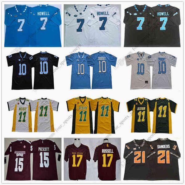 

ncaa alabama crimson tide football jersey 15 dak prescott 17 tyler russell 11 carson wentz 10 mitchell trubisky 7 sam howell 21 barry sander, Black