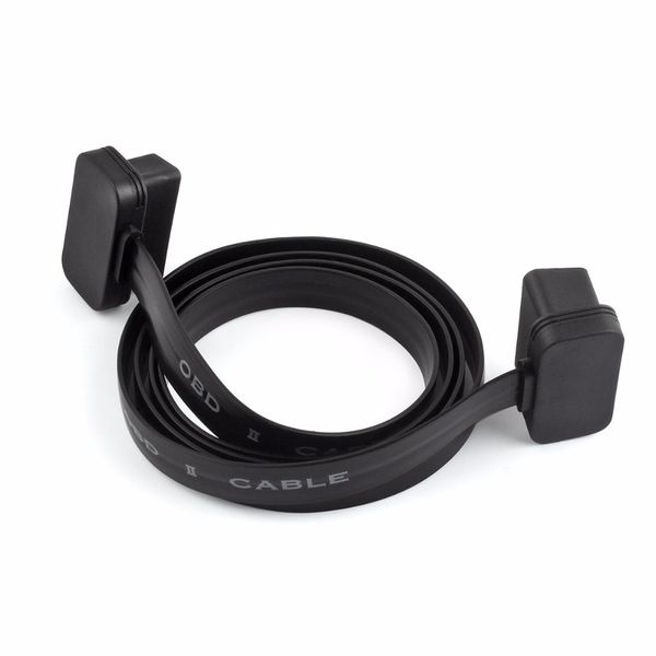 

new new noodle obd2 extension cord obdii 60cm 16pin elm327 male to extension cable obd 2 auto car diagnostic cable connector adapter fast-sh