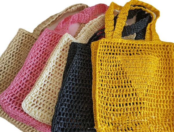 Мода Прат-Прата ручной работы с твердым цветом соломенная сумка сумочка хлопчатобу