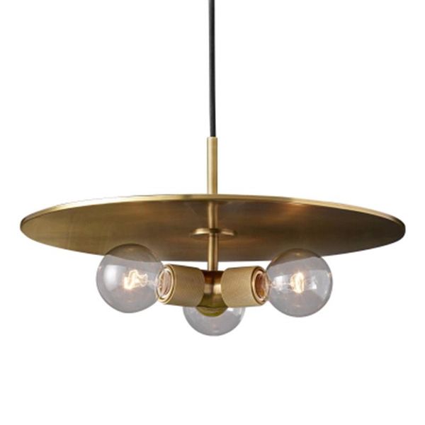 Подвесные лампы Американская RH Lamp Edison E27 G80 Светодиодная люстра подвешивание освещения золото/черное/серебряное металлическое стеклян