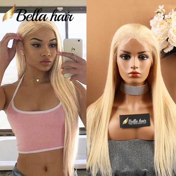 

blonde 613 transparent front full lace wigs 12-36inch 150% 13x6 brazilian natural silky straight remy human hair glueless part pre plucked b, Black