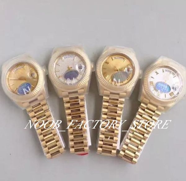 

men size watch super 5 star factory 228235 904l steel nff version roman dial 40mm cal. 3255 automatic movement dual date sapphire glass dive, Slivery;brown