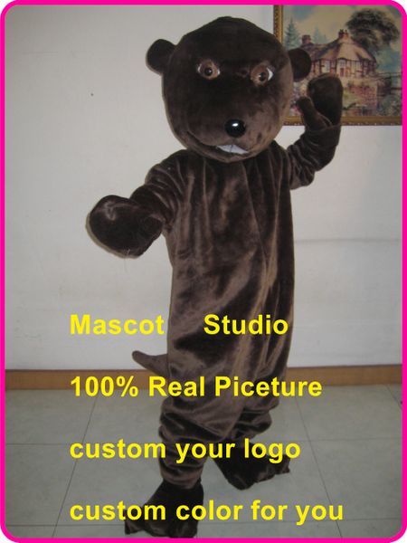 

mascot doll costumebeaver sinocastor castor mascot costume custom fancy costume anime mascotte theme fancy dress carnival costume40082, Red;yellow