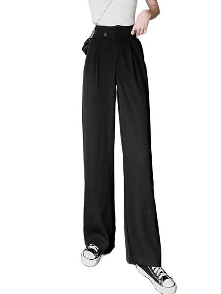 

honeyspot high waist wide leg suit pants t47o#, White;black