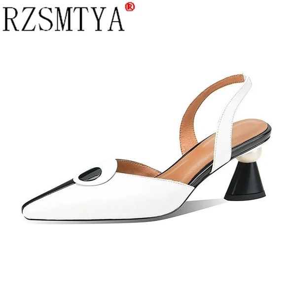 

pointed women sandals spring summer mid heel hollow shoes fashion women's shoes obuv zapatos mujer size 41 220418, Black