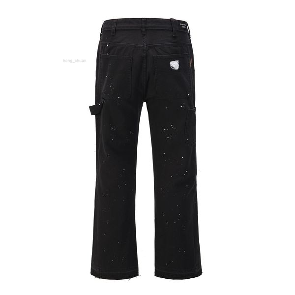 

quality 22ss high paint graffiti washed denim pants men women eu size heavy fabric jeans fashion skateboard, Black;brown