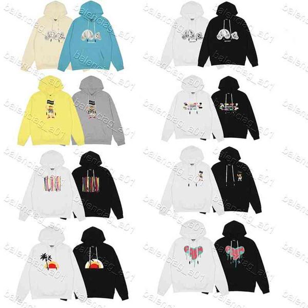 

wholesale fw21 winter sweatshirts hoodies angels angel hip hop mens hoodie bear lettered palm letter print men women sweatshirt, Black