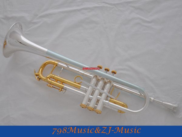 

professional silver platedl gold plated bb trumpet 4-7/8 horn 0.459 mouthpiececase