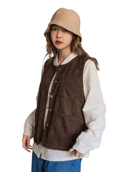 

dazy patched pocket vest jacket q2md#, Black;brown