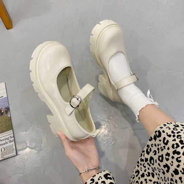 

classic luxury paris japanese style lolita shoes vintage comfortable girls high heels women platform mary jane pumps jk uniform designer fam, Black