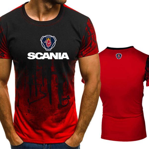 

men's t-shirts scania truck men's printed round neck short sleeve t-shirt tractor fendt, White;black