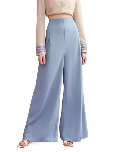 

x arth fold pleated wide leg pants f2fh#, Black;white