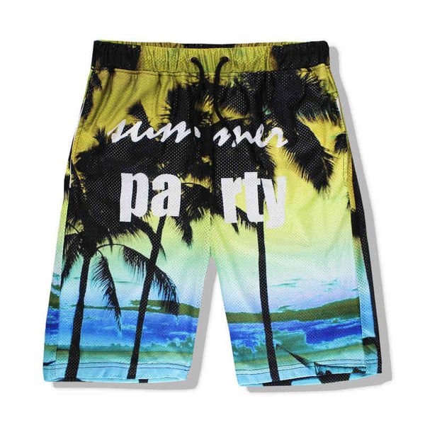 

men's shorts summer capris seaside tourism 3d printed pants beach loose sports trend, White;black