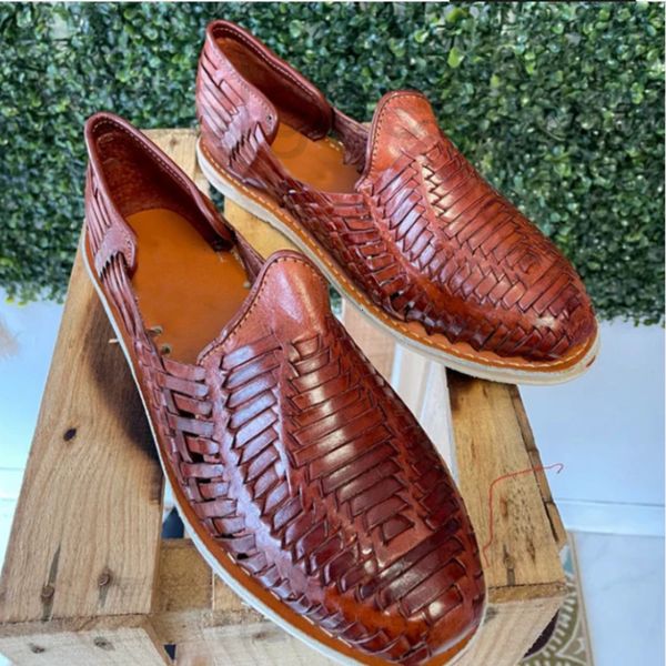 

dress shoes designer men's shoes casual woven single hollow out breathable business taobao sklj, Black